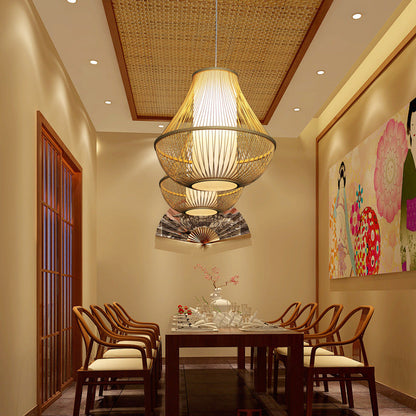 Lantern Woven Chandelier