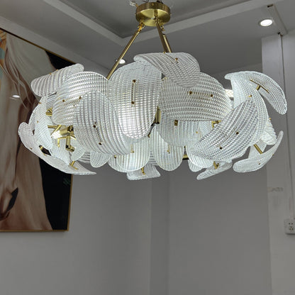 Leaf Light Luxury Glass Chandelier