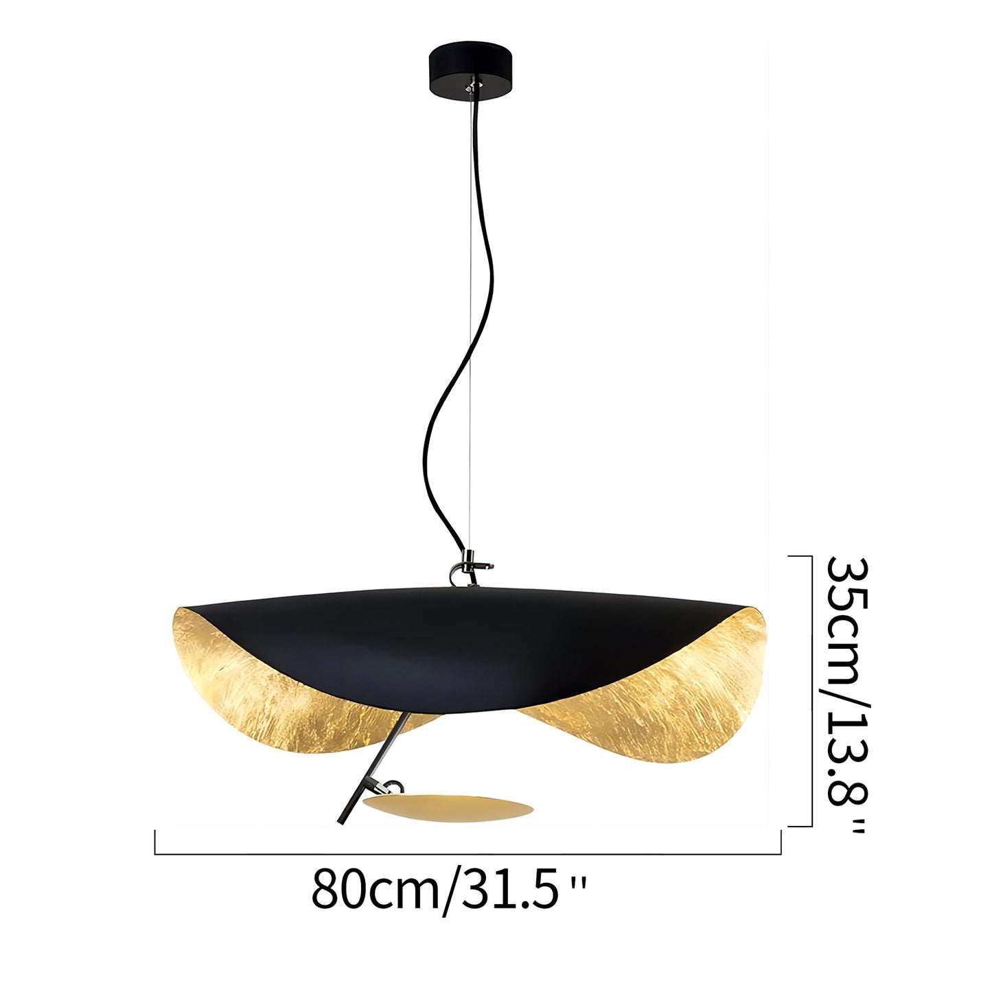 Lederam Gold Leaf Pendant Lamp