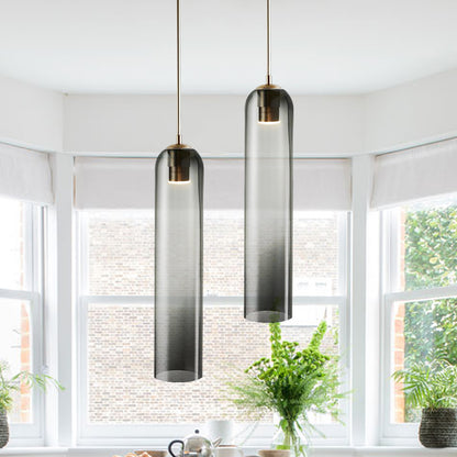 Long Tube Glass Pendant Light