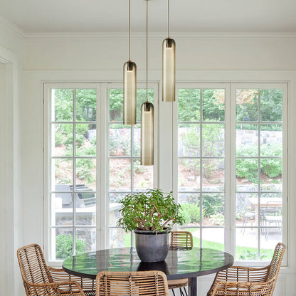 Long Tube Glass Pendant Light