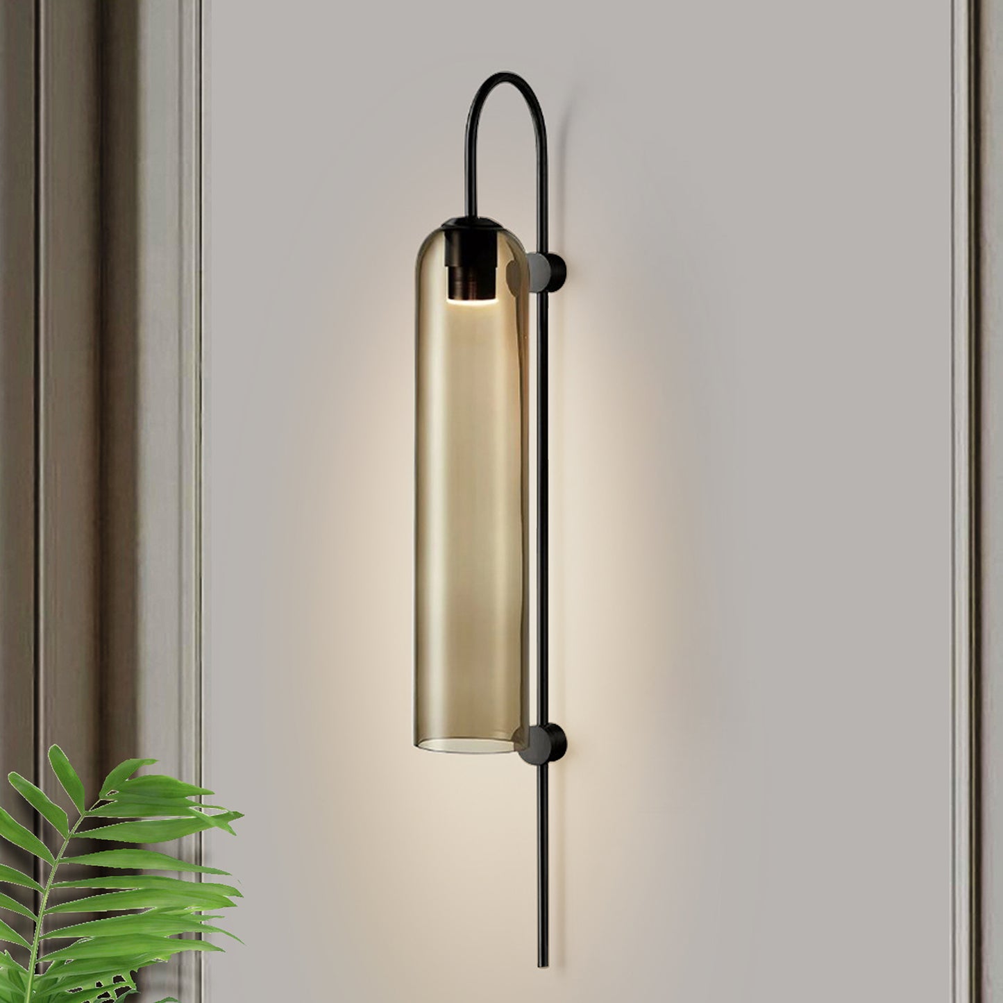 Long Tube Glass Wall Lamp