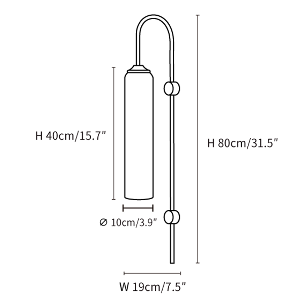 Long Tube Glass Wall Lamp