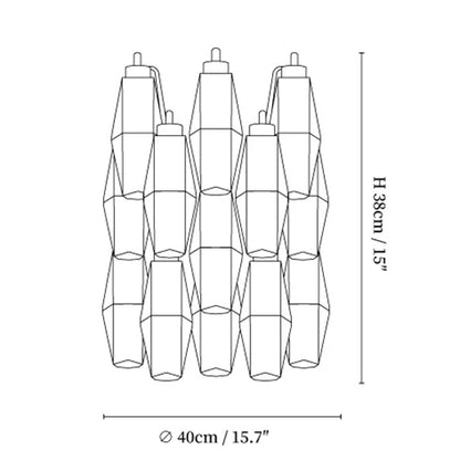 Murano Rhombus Glass Wall Lamp