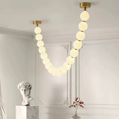 Pearl Necklace Balls Chandelier