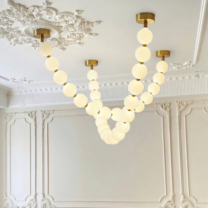 Pearl Necklace Balls Chandelier