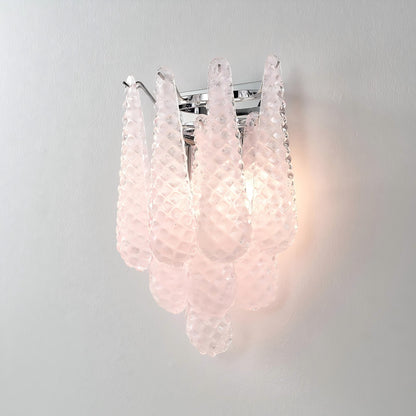 Pink Waffle Wall Sconce