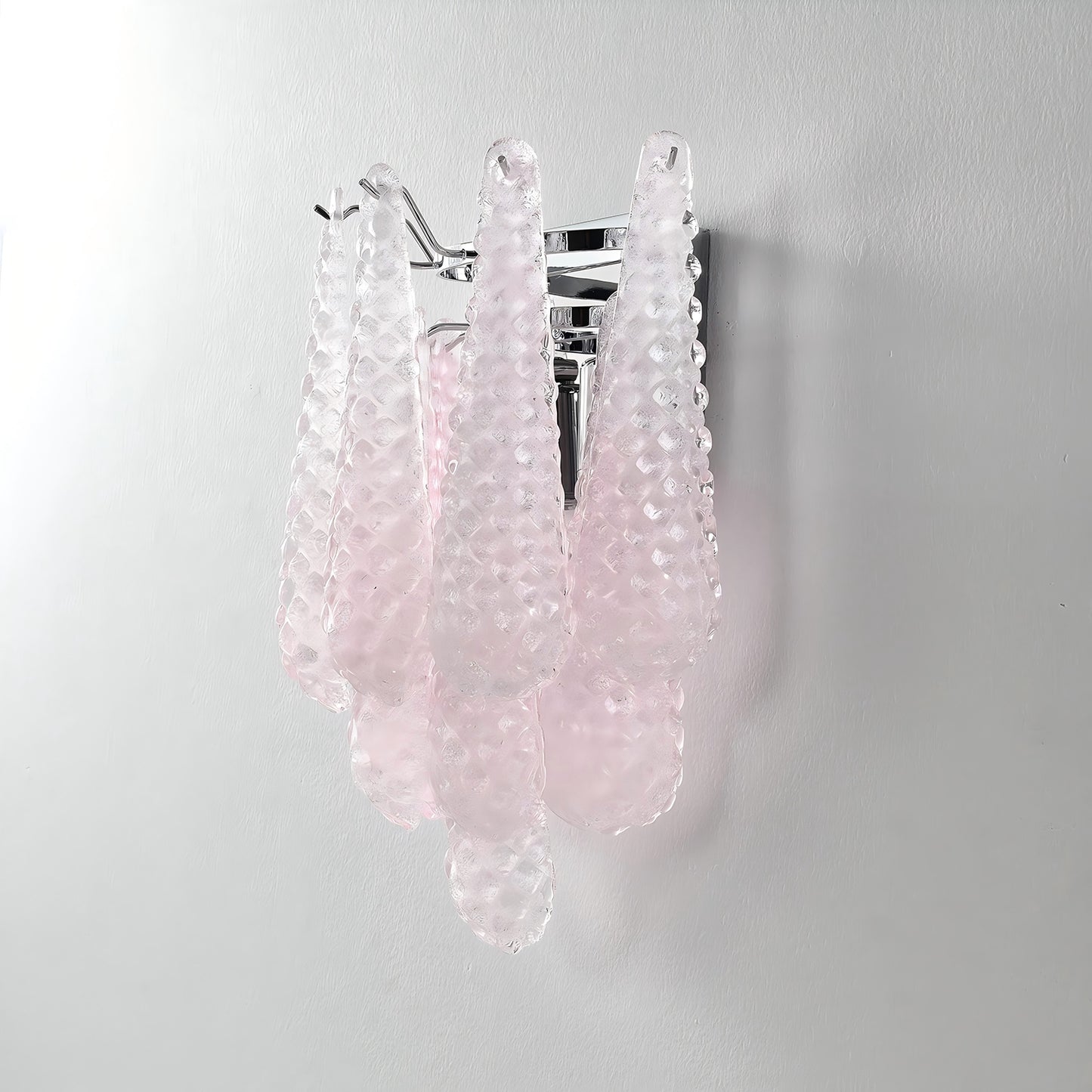 Pink Waffle Wall Sconce