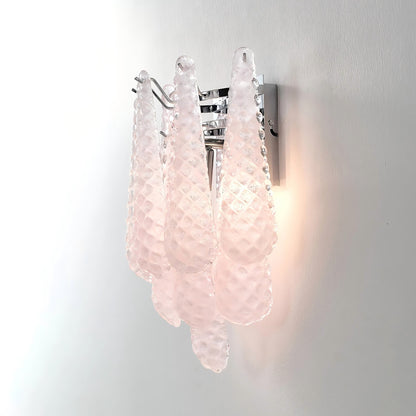 Pink Waffle Wall Sconce