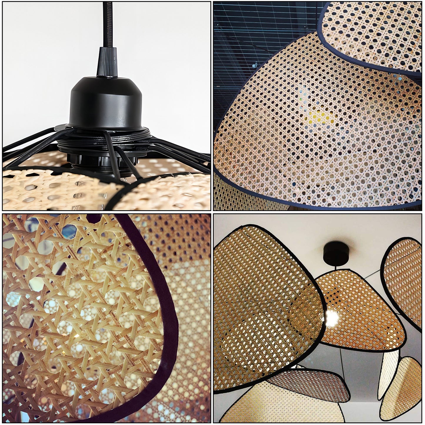 Rattan Screen Chandelier