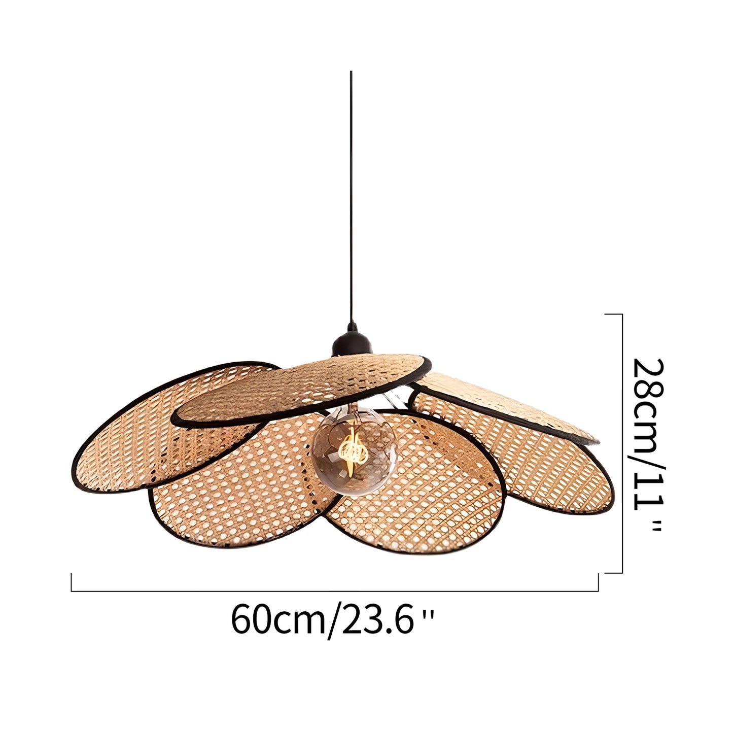 Rattan Screen Chandelier