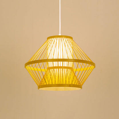 Rhombus Bamboo Pendant Light