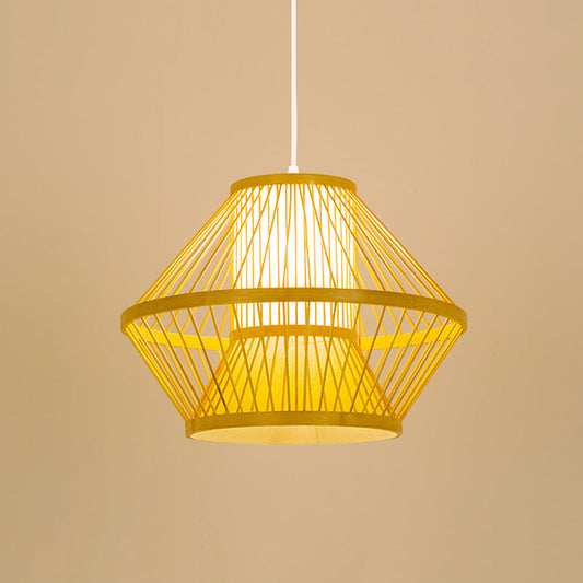 Rhombus Bamboo Pendant Light