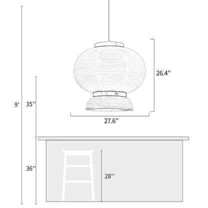 Rice Paper Pendant Light