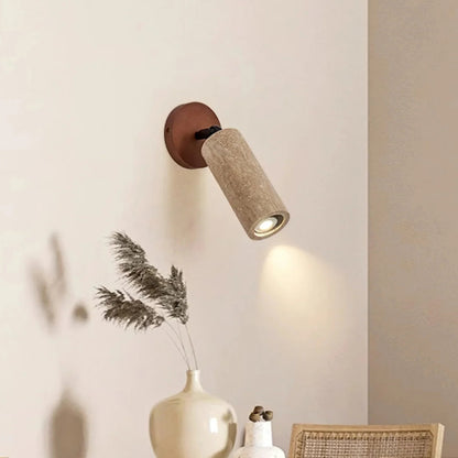 Rotating Travertine Wall Light