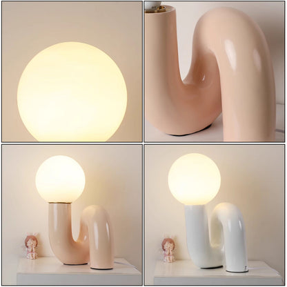 S-Shaped Resin Table Lamp