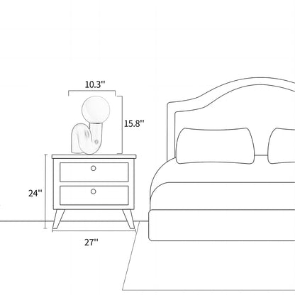 S-Shaped Resin Table Lamp