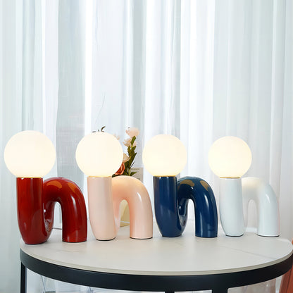 S-Shaped Resin Table Lamp