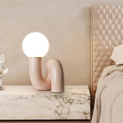 S-Shaped Resin Table Lamp