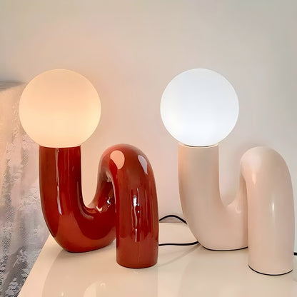 S-Shaped Resin Table Lamp