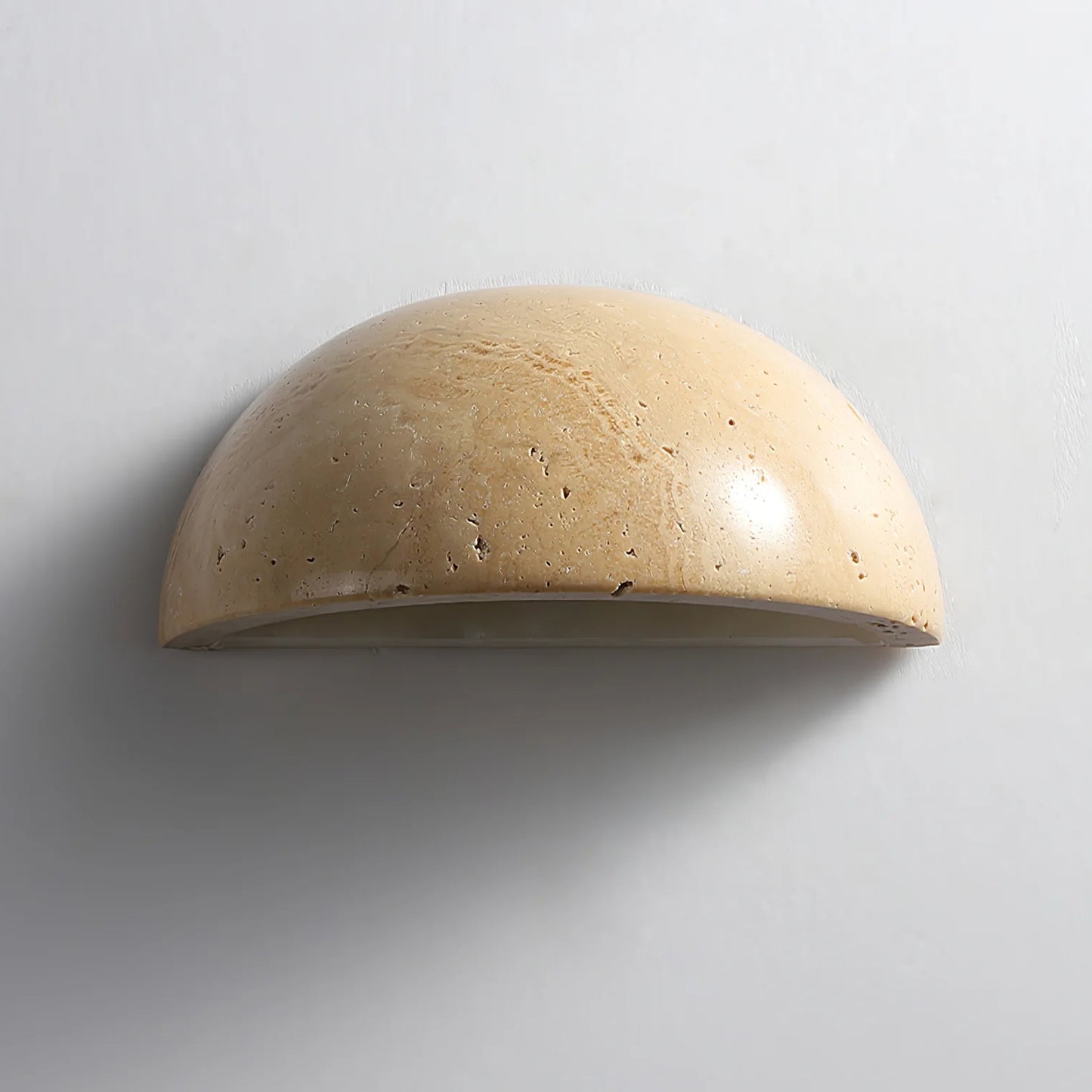 Semicircular Travertine Wall Lamp