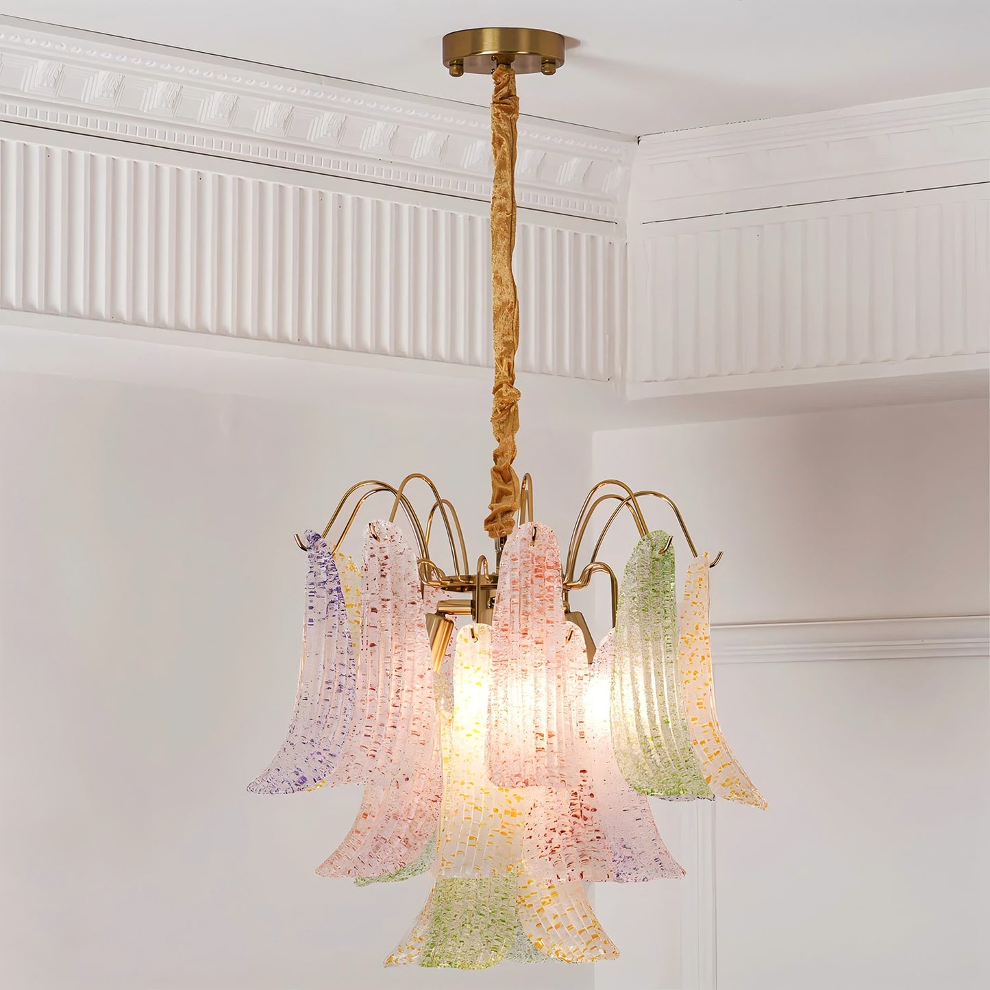 Venini Colorful Murano Glass Chandelier