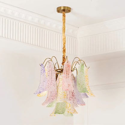 Venini Colorful Murano Glass Chandelier