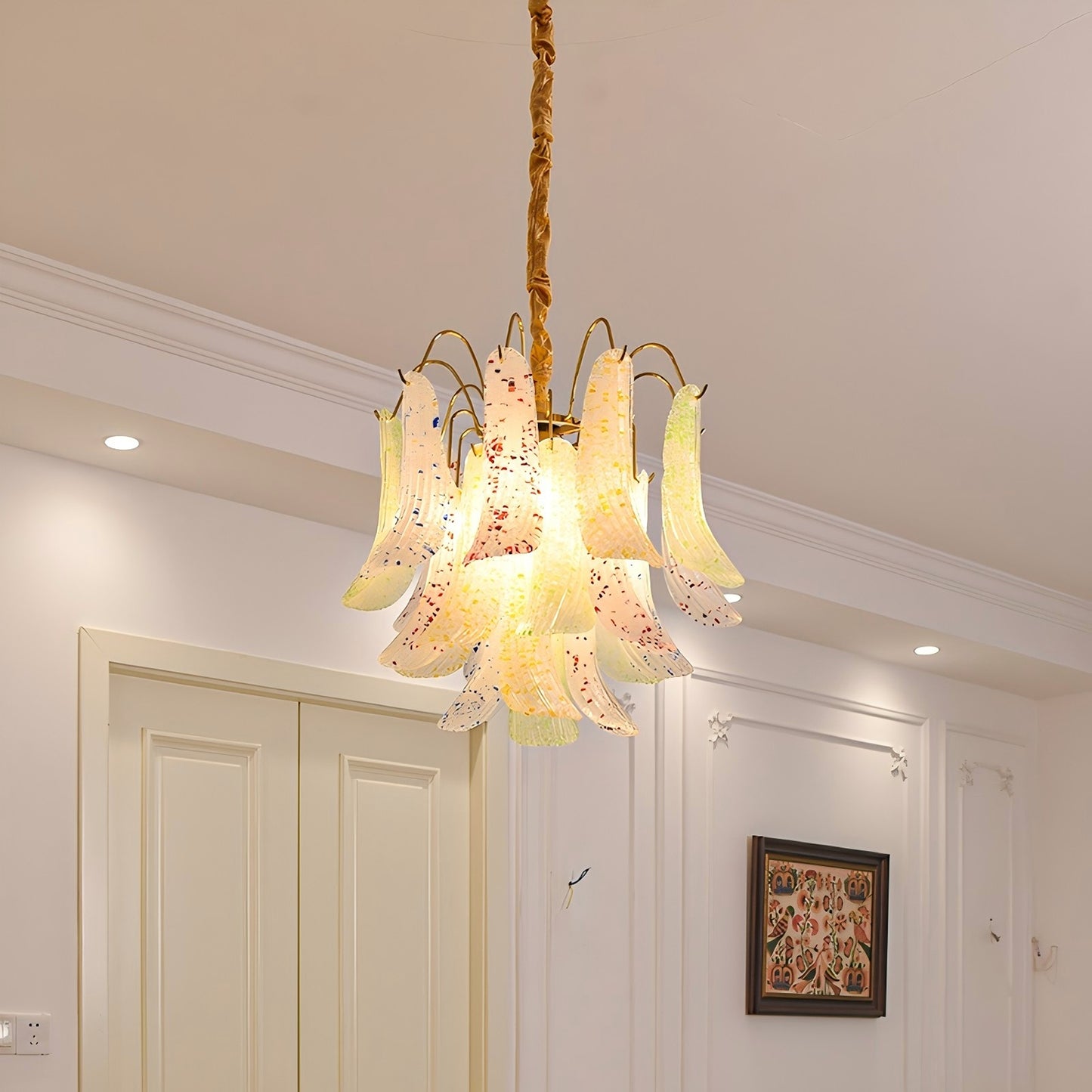 Venini Colorful Murano Glass Chandelier