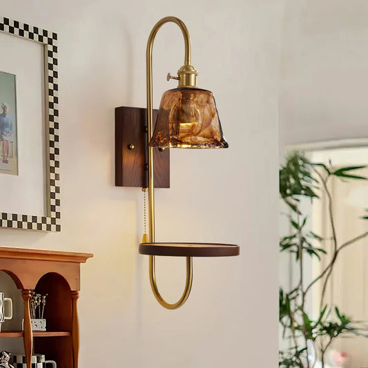 Walnut Wax Sconce