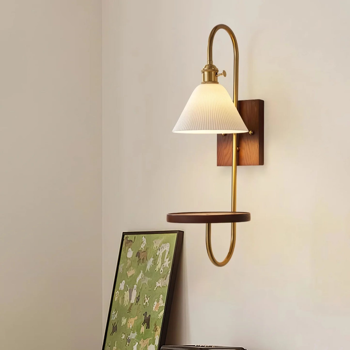 Walnut Wax Sconce