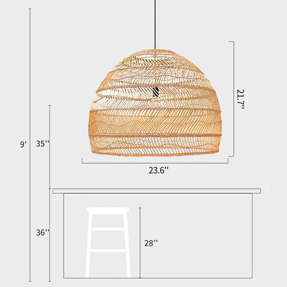 Wicker Rattan Pendant Lamp