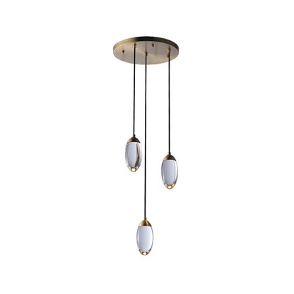 Brass Crystal Pendant Lamp