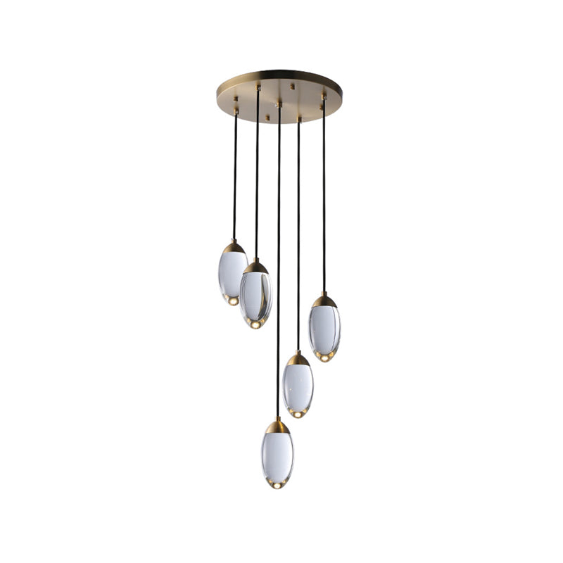 Brass Crystal Pendant Lamp