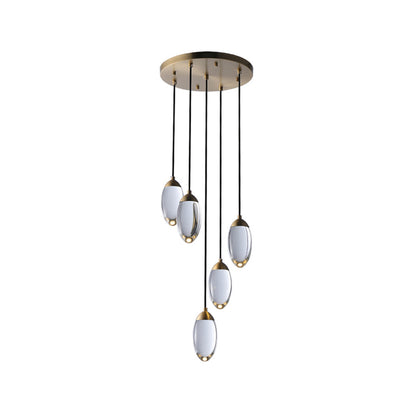 Brass Crystal Pendant Lamp