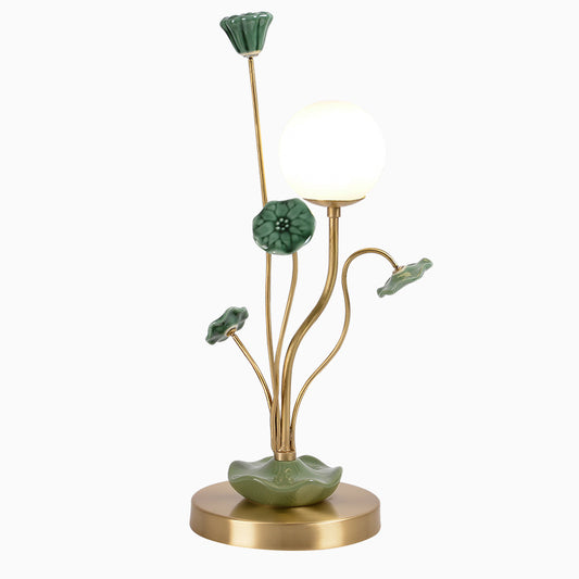 Lampe de table feuille de lotus