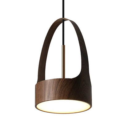 Wood Grain Hand Pendant Light