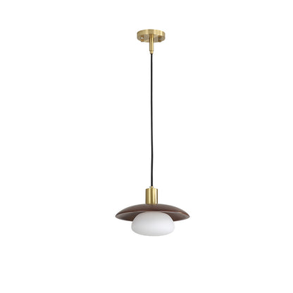 Lampe en bois massif noyer noir