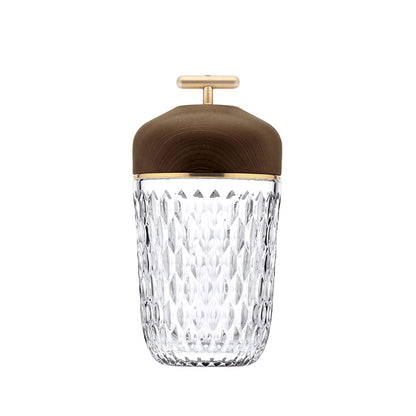 Lampe de table en forme de pomme de pin en cristal