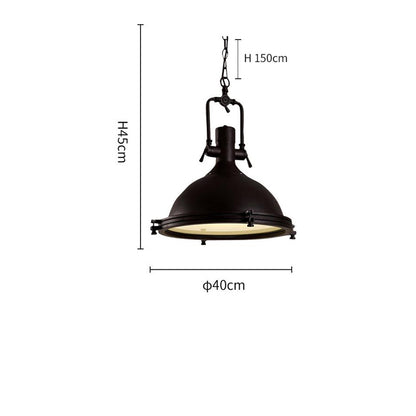 Lampada a sospensione in metallo industriale