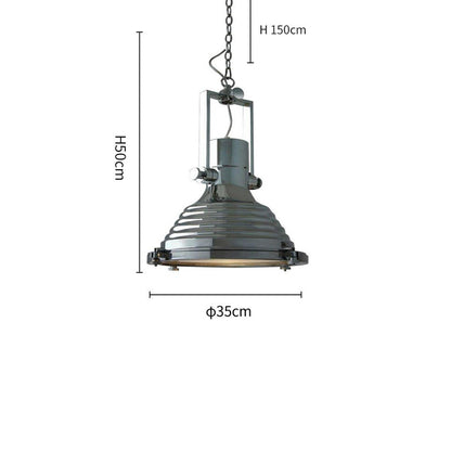 Lampada a sospensione in metallo industriale