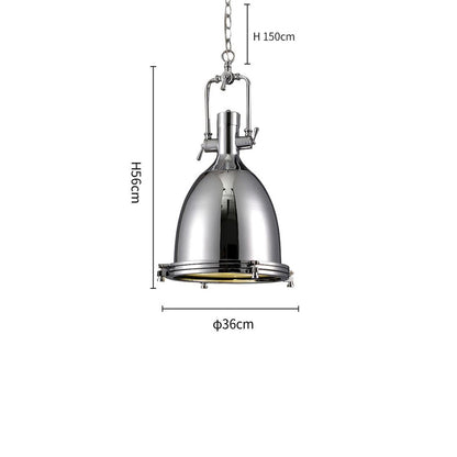 Lampada a sospensione in metallo industriale