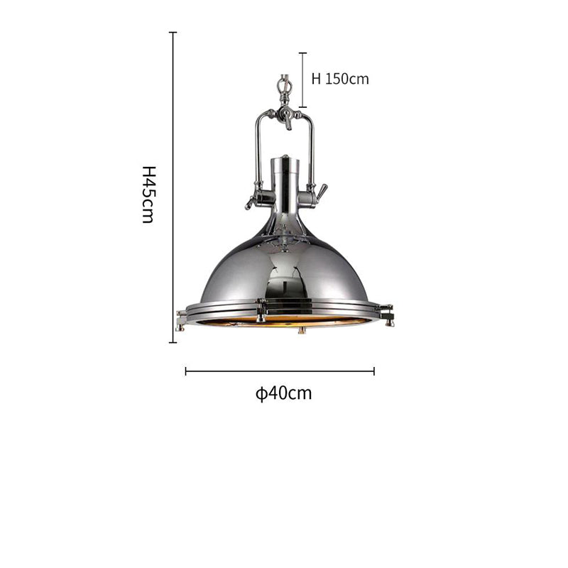 Lampada a sospensione in metallo industriale