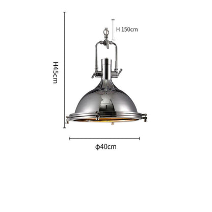 Lampada a sospensione in metallo industriale