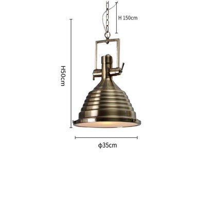 Industrielle Pendelleuchte aus Metall