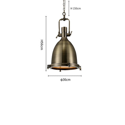 Industrielle Pendelleuchte aus Metall