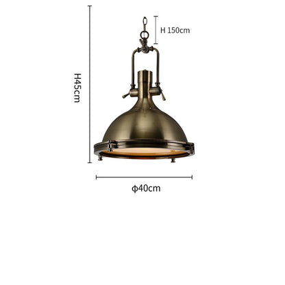 Lampada a sospensione in metallo industriale