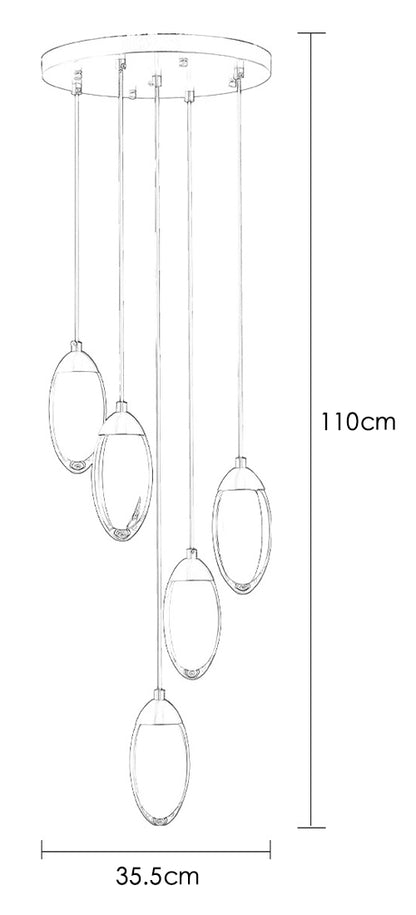 Messing-Kristall-Pendelleuchte