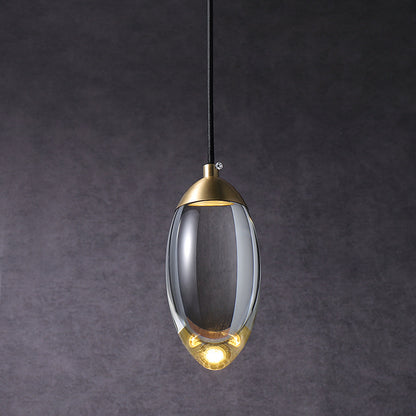 Lampe à suspension en cristal en laiton