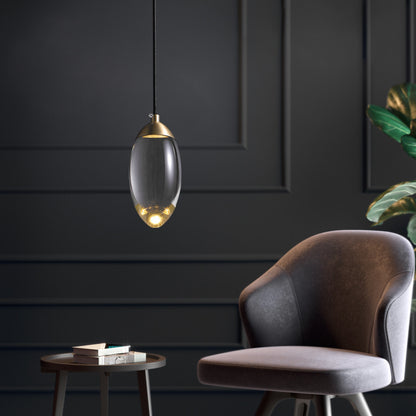 Brass Crystal Pendant Lamp