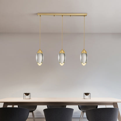 Brass Crystal Pendant Lamp